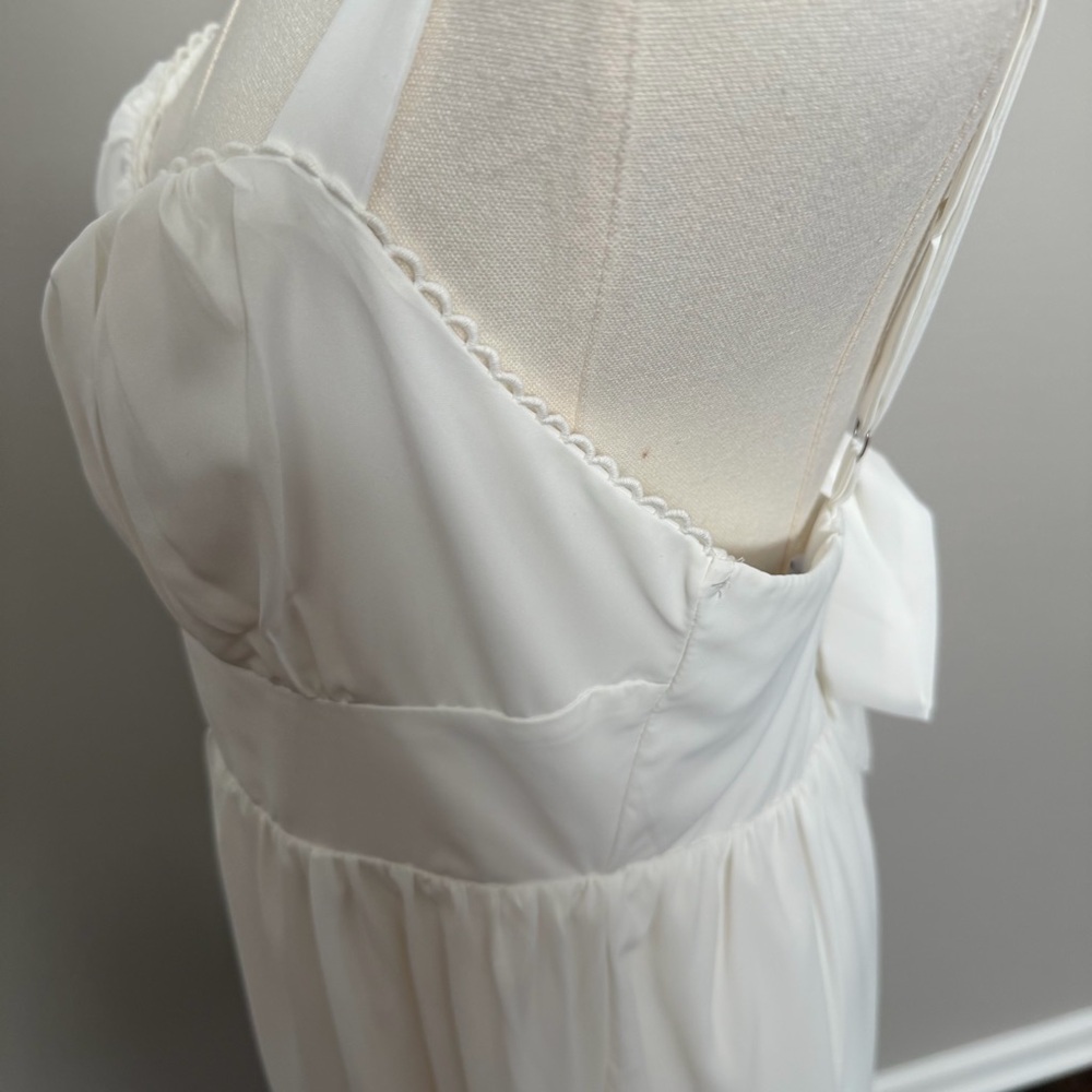 Princess Polly Dress Babydoll Mini Corset Slip Ruffle Eyelet Tie Back White - Picture 5 of 13